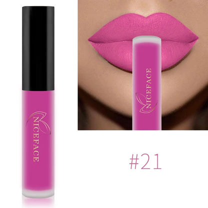 Batom Líquido Matte 34 Cores | À Prova d'Água para Lábios Perfeitos
