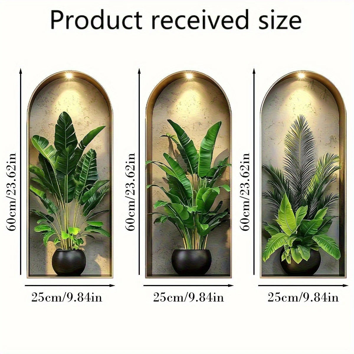 Autocolante de Parede Arco com Plantas | Decoração Nórdica em PVC para Sala e Quarto