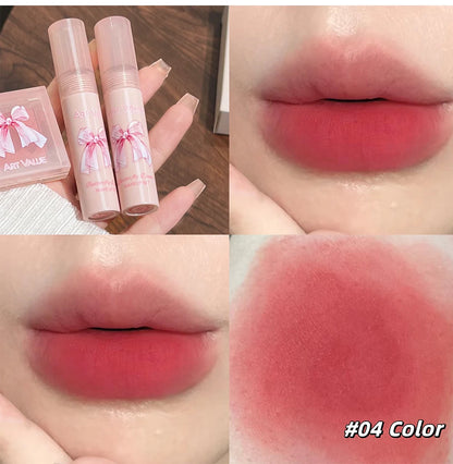 Conjunto de Batons Mate 6 Peças | Kit Veludo Nude com Blush e Colar Presente