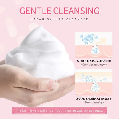 Gel Limpeza LAIKOU Sakura 100g – Controlo Oleosidade Hidratação Duradoura Limpeza Profunda Poros
