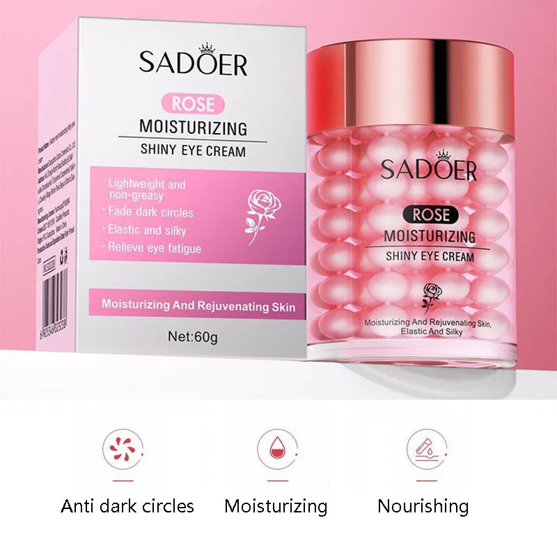 Creme Olhos Rosa SADOER - Anti-Olheiras Bolsas Firmeza Hidratação Contorno Olhos