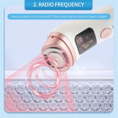 Mini Máquina HIFU Ultrassónica RF EMS | Lifting Facial, Antirrugas e Tonificação da Pele