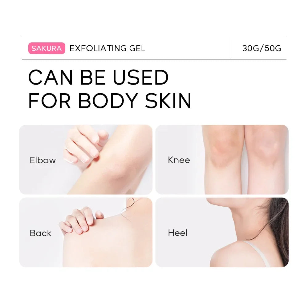 Gel Esfoliante Facial Sakura - Hidratante e Nutritivo para Pele Radiante