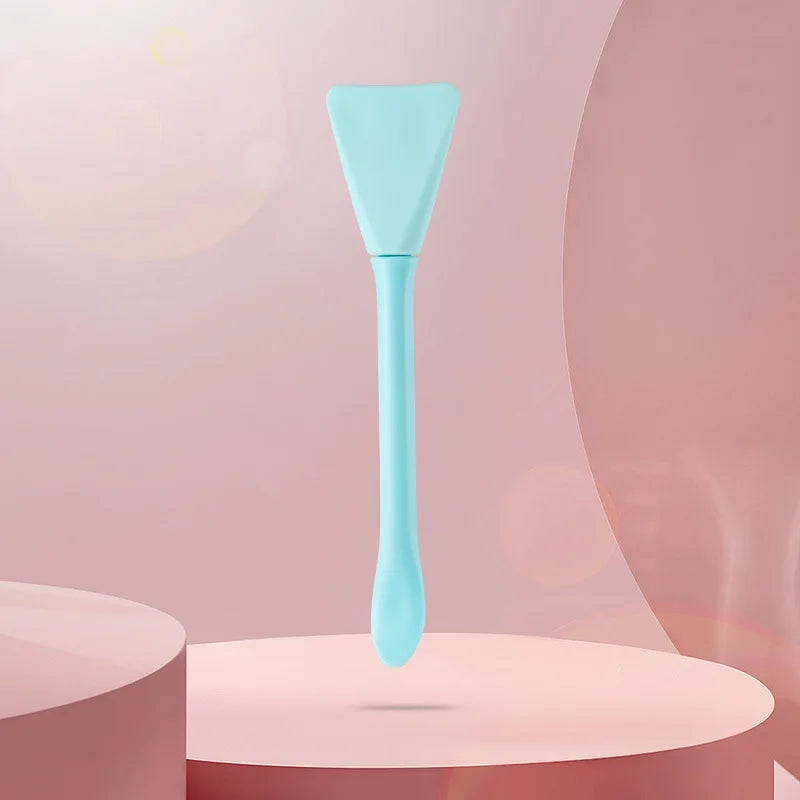 Pincel de Máscara Facial 2 em 1 com Duas Pontas – Silicone + Espátula | Ideal para Máscaras em Bastão, Máscaras de Lama e Produtos de Skincare