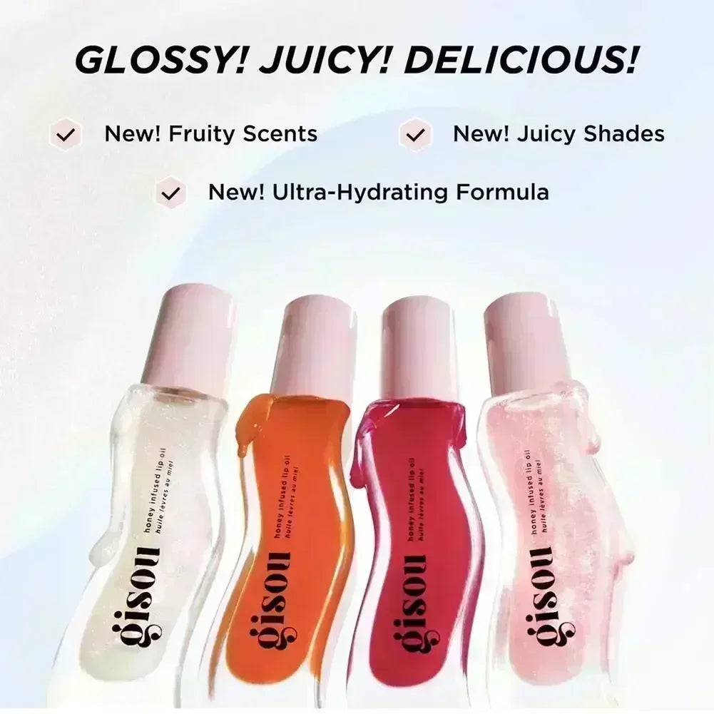 Gisou Lip Balm Óleo Labial Glazed Plum – Hidratação, Volume e Brilho para Lábios Perfeitos