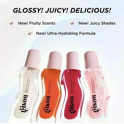 Gisou Lip Balm Óleo Labial Glazed Plum – Hidratação, Volume e Brilho para Lábios Perfeitos