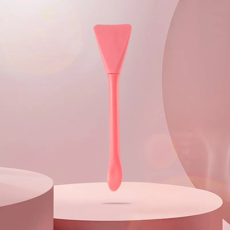 Pincel de Máscara Facial 2 em 1 com Duas Pontas – Silicone + Espátula | Ideal para Máscaras em Bastão, Máscaras de Lama e Produtos de Skincare