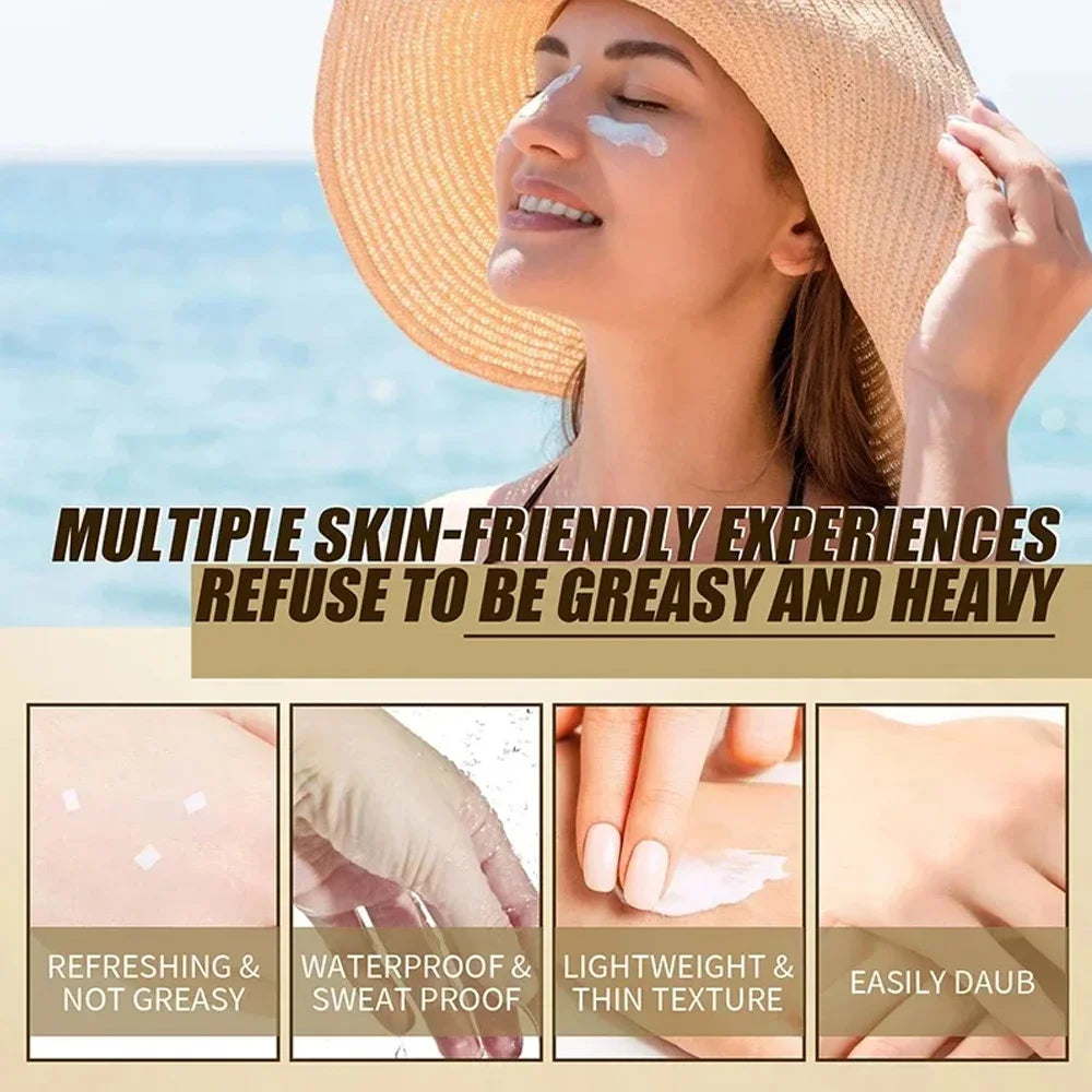 Protetor Solar Coreano Arroz SPF50++50ml – Hidratante Leve Sem Óleo Rosto e Corpo