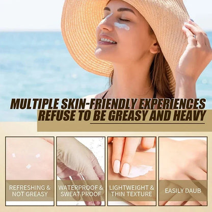 Protetor Solar Coreano Arroz SPF50++50ml – Hidratante Leve Sem Óleo Rosto e Corpo