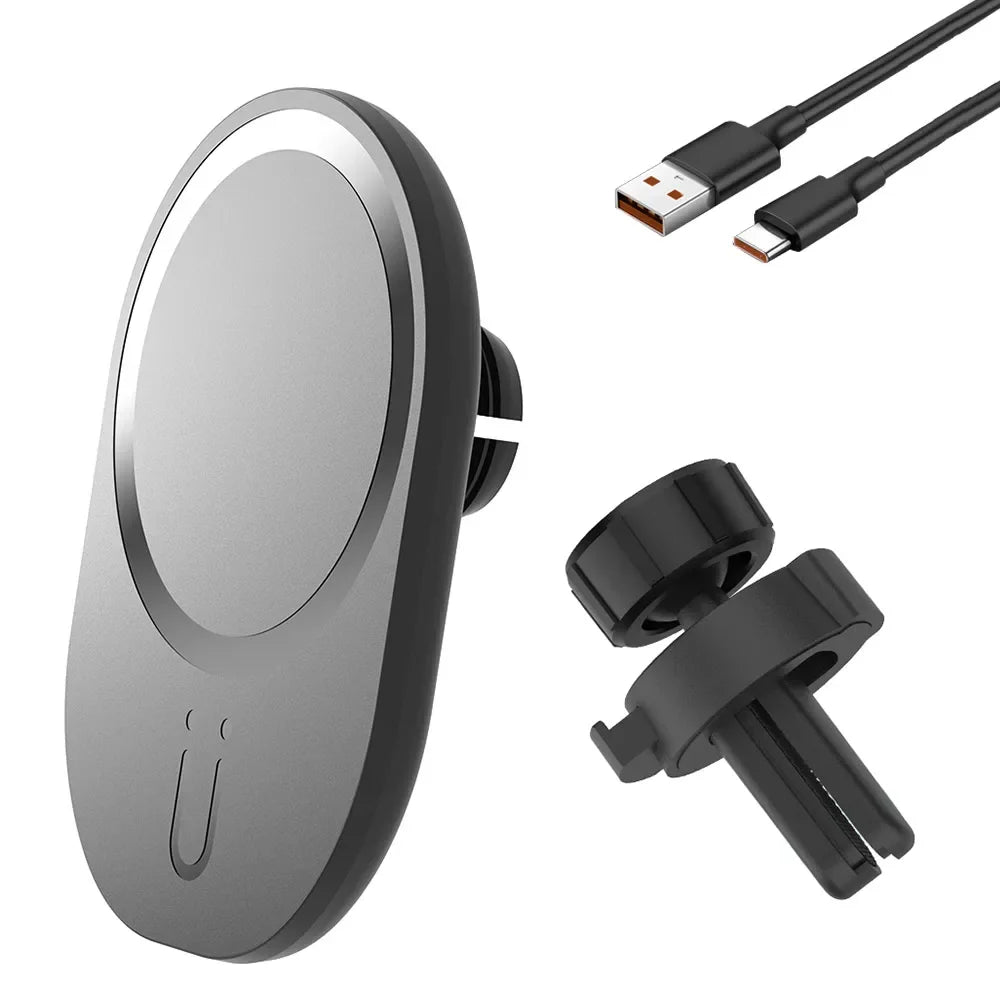 Carregador Magnético Sem Fio para Carro MagSafe | Suporte e Carregamento Simultâneo