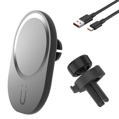 Carregador Magnético Sem Fio para Carro MagSafe | Suporte e Carregamento Simultâneo