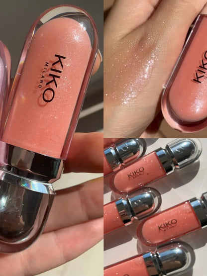 Gloss Labial KIKO 3D Hydra Espelho – Brilho Shimmer Hidratante Perolado Volumizador Não Transfere