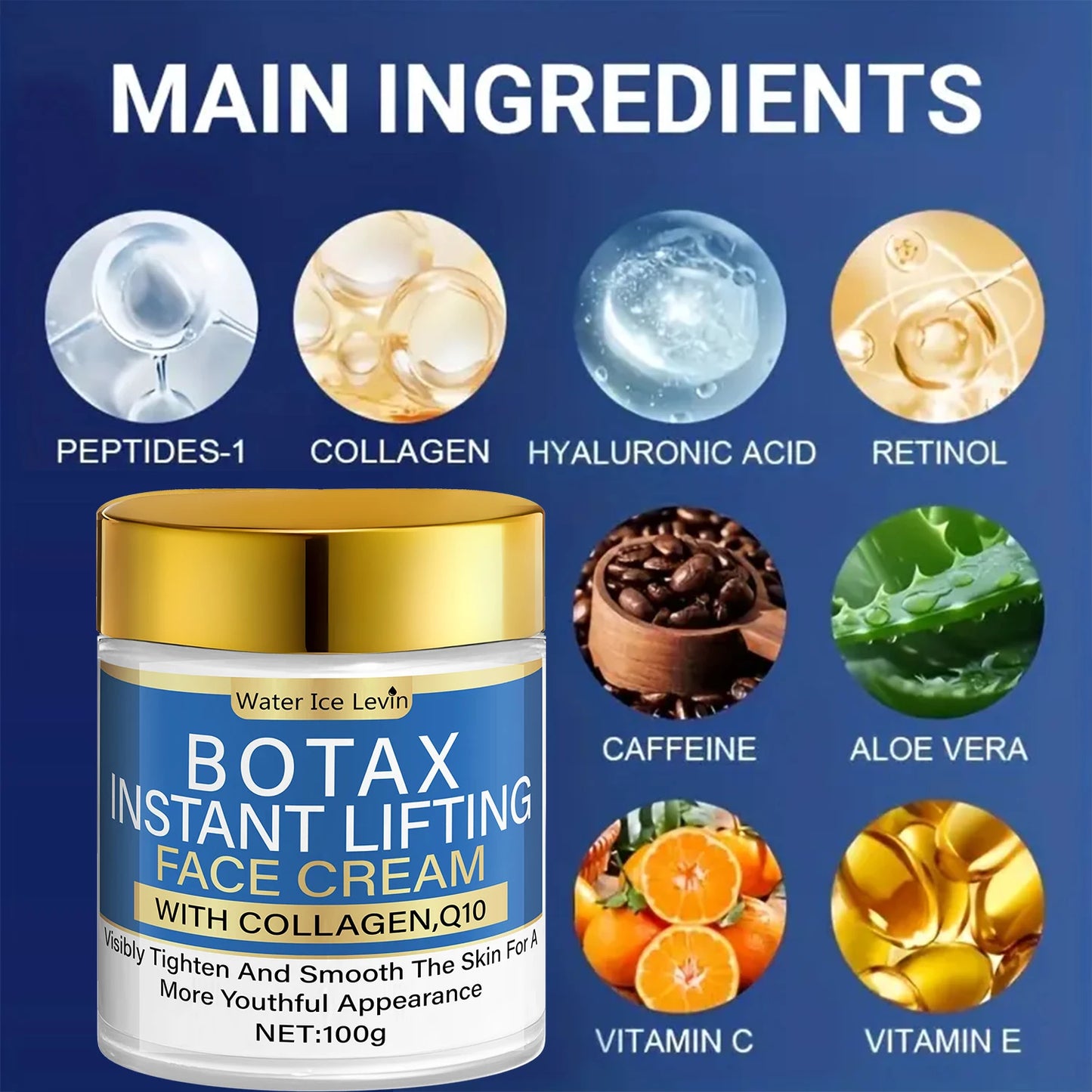 Creme Facial Anti-Idade Pack 1+1 100g | Colágeno Q10, Ceramida e Vitamina C Lifting