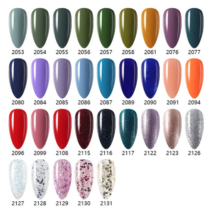 Verniz Gel NAILCO 15ml Série Vermelho Escuro – Cores Glitter UV Manicure Profissional Semi-Permanente