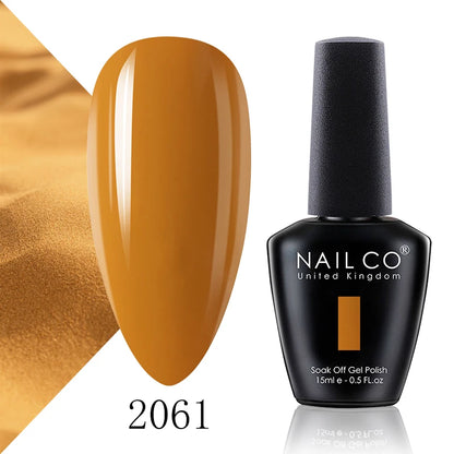Verniz Gel NAILCO 15ml Série Vermelho Escuro – Cores Glitter UV Manicure Profissional Semi-Permanente