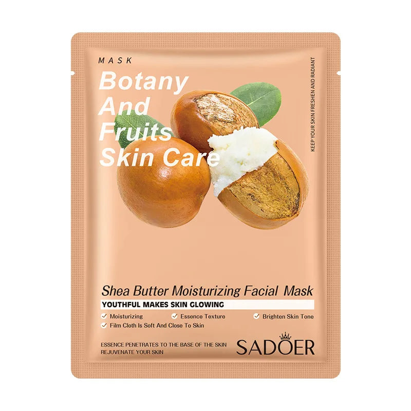 Máscara Facial Folha Frutas Plantas Naturais – Hidratante Controlo Oleosidade Iluminador Reduz Poros
