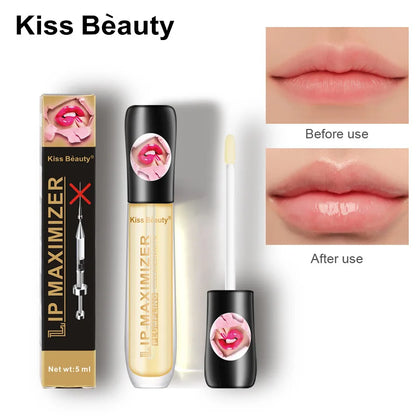 Óleo Sérum Volumizador Lábios – Hidrata Repara Linhas Finas Aumenta Elasticidade Longa Duração Cuidado Lábios Sexy 5ml