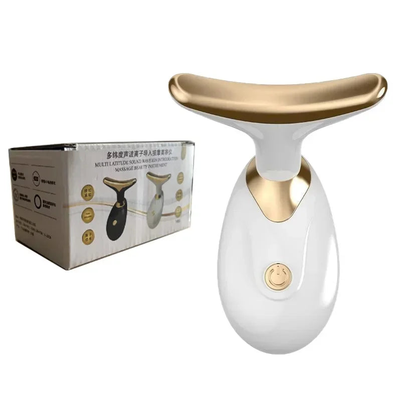 Massageador Facial EMS com LED