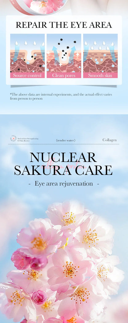 Máscaras Olhos SADOER Sakura Colágeno 60un – Anti-Olheiras Bolsas Hidratante Firmeza