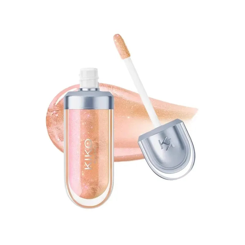Gloss Labial KIKO 3D Hydra Espelho – Brilho Shimmer Hidratante Perolado Volumizador Não Transfere
