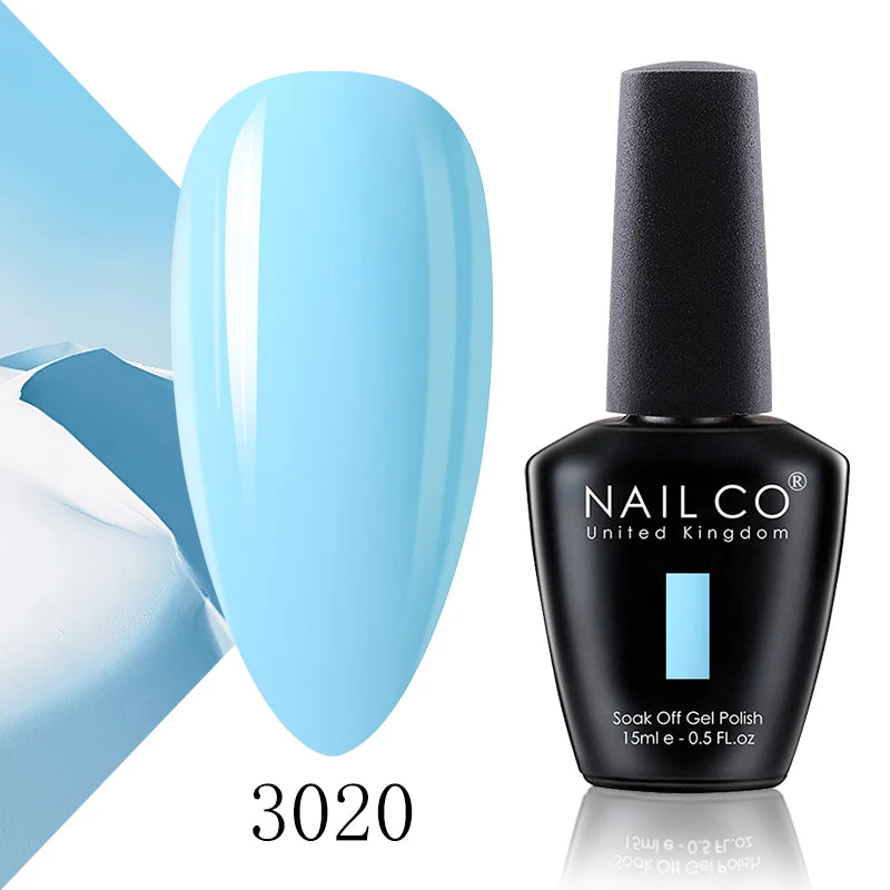 Verniz Gel NAILCO 15ml Série Vermelho Escuro – Cores Glitter UV Manicure Profissional Semi-Permanente