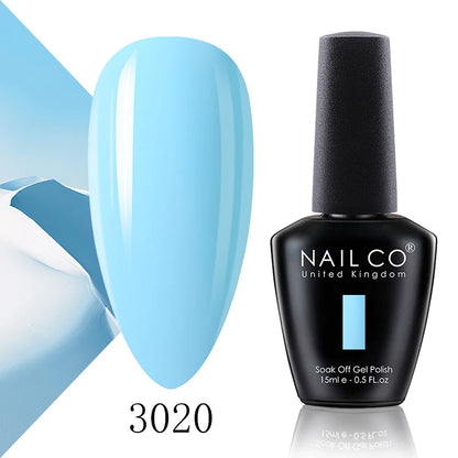Verniz Gel NAILCO 15ml Série Vermelho Escuro – Cores Glitter UV Manicure Profissional Semi-Permanente
