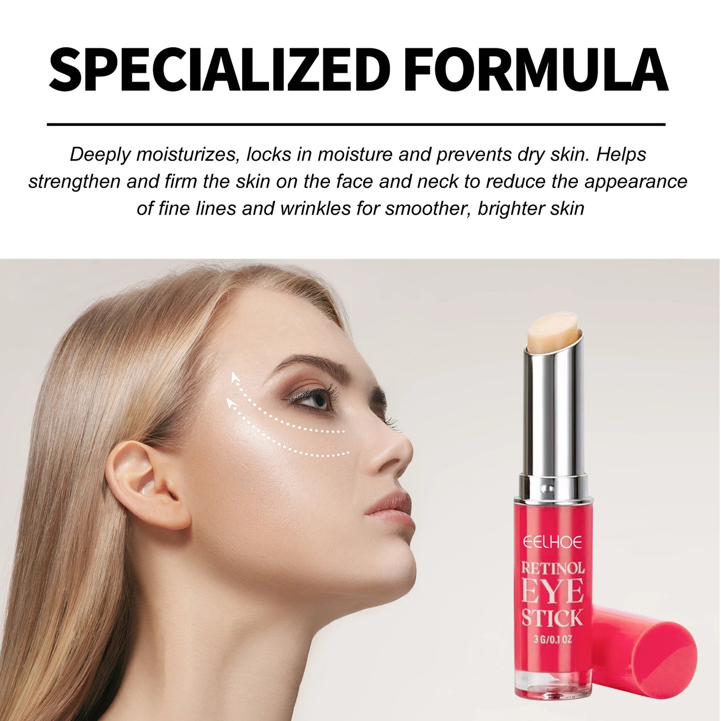 Creme Olhos Retinol Remove Rugas – Clareia Círculos Escuros Lifting Firmeza Pele Sérum Reparador Instantâneo Stick Mulheres