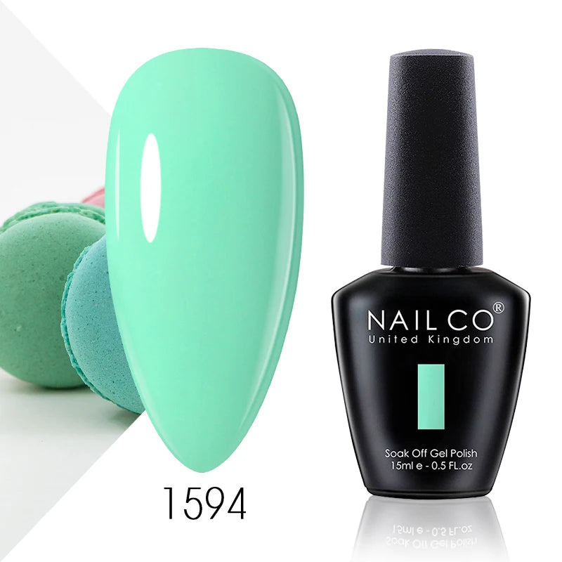 Verniz Gel NAILCO 15ml Série Vermelho Escuro – Cores Glitter UV Manicure Profissional Semi-Permanente