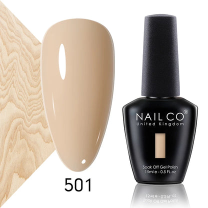 Verniz Gel NAILCO 15ml Série Vermelho Escuro – Cores Glitter UV Manicure Profissional Semi-Permanente