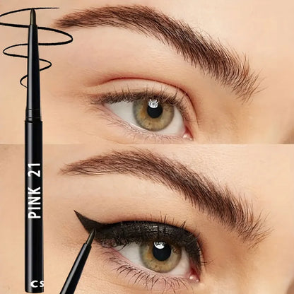 Pack 5 Lápis de Olhos Preto Impermeável - Longa Duração Anti-Manchas para Maquilhagem Profissional