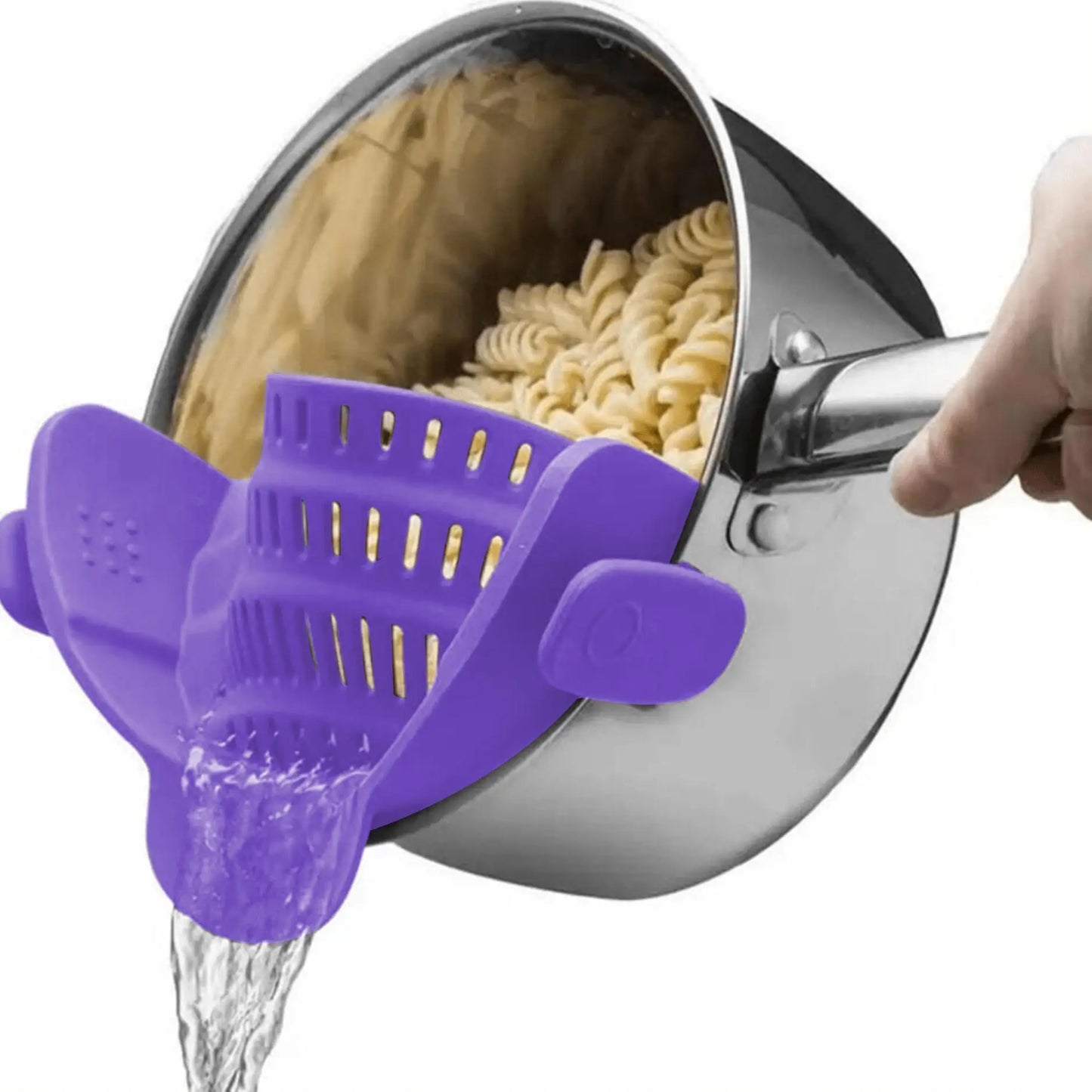 Coador Ajustável Clip-On em Aço Inox | Escorredor Universal para Panelas e Tigelas