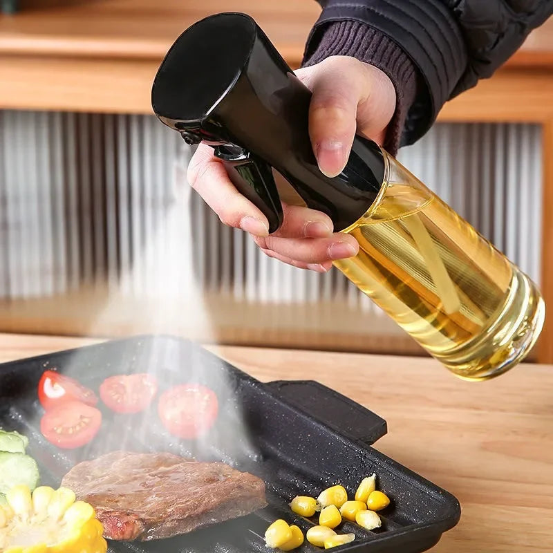 Spray de Óleo para Cozinha - Pulverizador Dispensador Azeite Reutilizável Grau Alimentar Vinagre