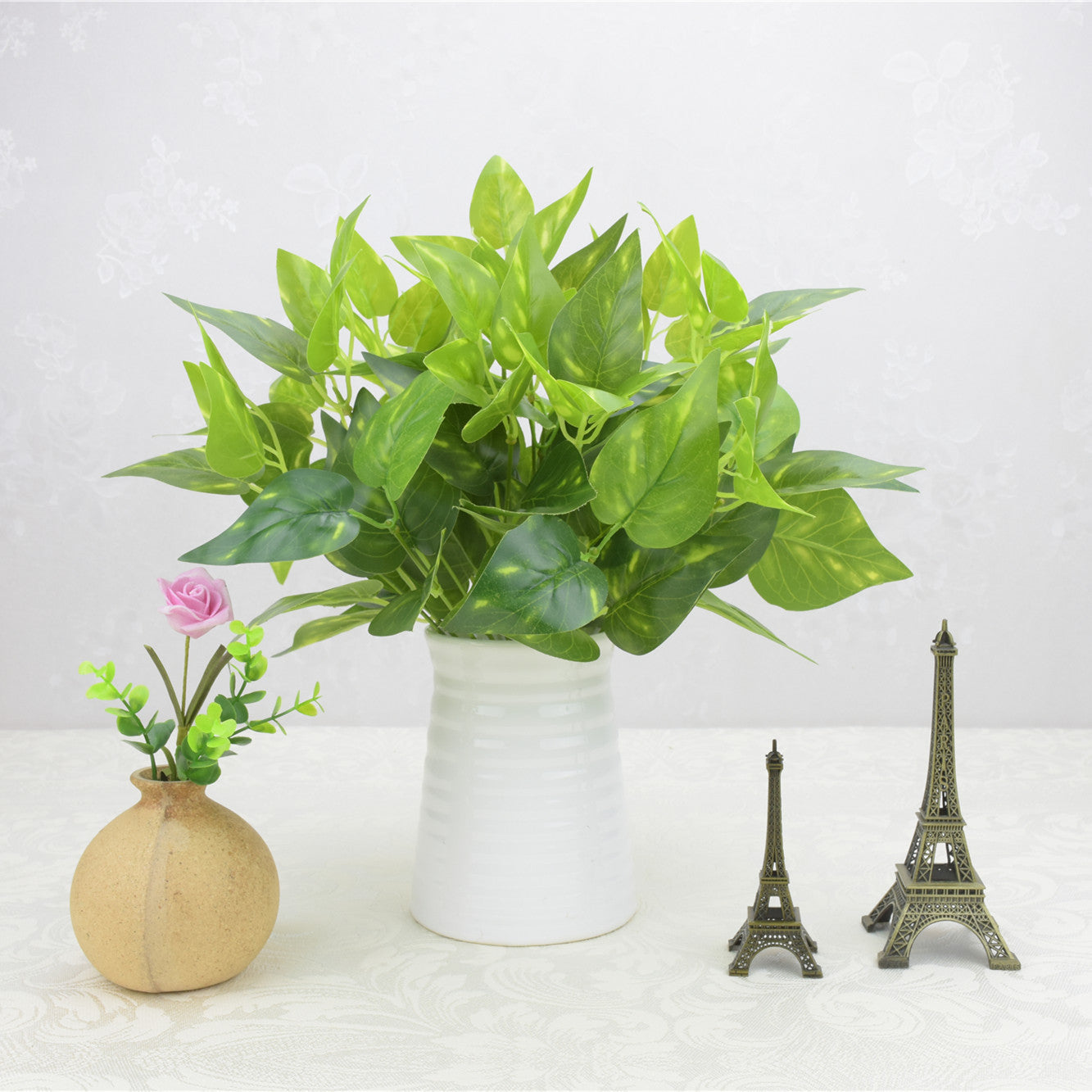 Buquê de Flores Artificiais | Decoração Verde para Vasos e Interiores