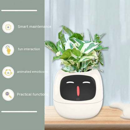 Vaso Inteligente com Expressões e Sensores – Mais de 49 Expressões, 7 Sensores Inteligentes e Chip de IA, Tornando o Cultivo de Plantas Mais Fácil e Divertido