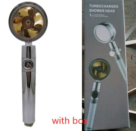 Ducha 360° Rotativo – Economia de Água, Alta Pressão, Turbo com Mini Ventoinha, ABS Premium