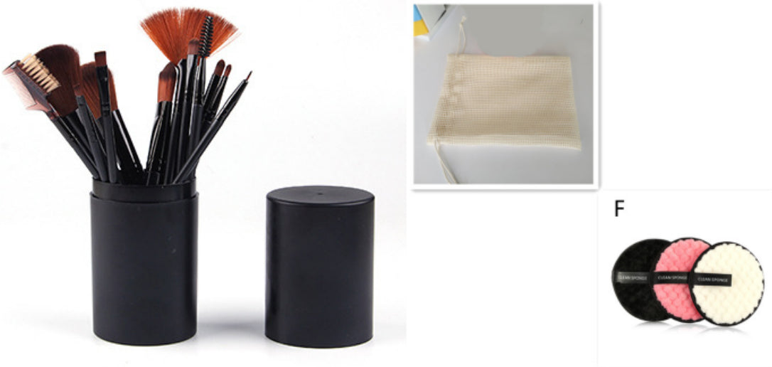 Kit com 12 Pincéis de Maquiagem – Pincéis para Blush, Sombra, Cílios e Iluminador