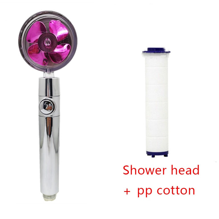 Ducha 360° Rotativo – Economia de Água, Alta Pressão, Turbo com Mini Ventoinha, ABS Premium