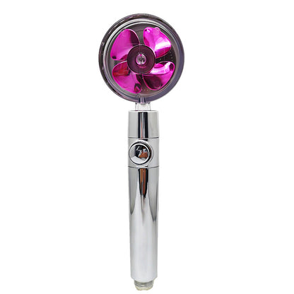 Ducha 360° Rotativo – Economia de Água, Alta Pressão, Turbo com Mini Ventoinha, ABS Premium