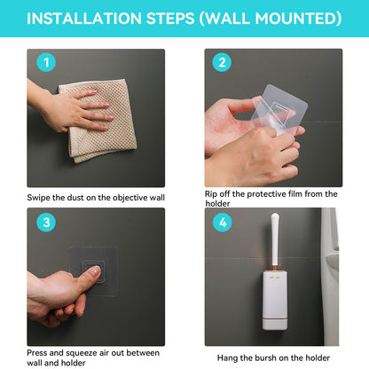 Escova Sanitária Aokala com Suporte | Design Elegante e Ergonómico para Casa de Banho