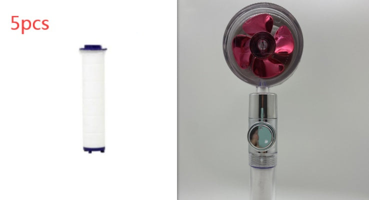 Ducha 360° Rotativo – Economia de Água, Alta Pressão, Turbo com Mini Ventoinha, ABS Premium
