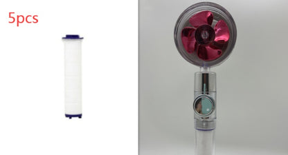 Ducha 360° Rotativo – Economia de Água, Alta Pressão, Turbo com Mini Ventoinha, ABS Premium
